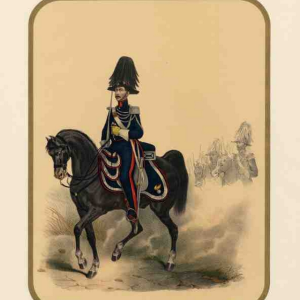 POSTER STAMPA GENDARMERIA REALE A CAVALLO UFFICIALE IN GRAN TENUTA ZEZON