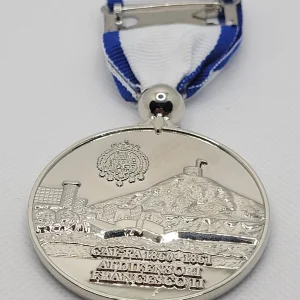 MEDAGLIA “CADUTA DI GAETA 1860-61 AI DIFENSORI DI FRANCESCO II TIPO ARGENTO 5 CM