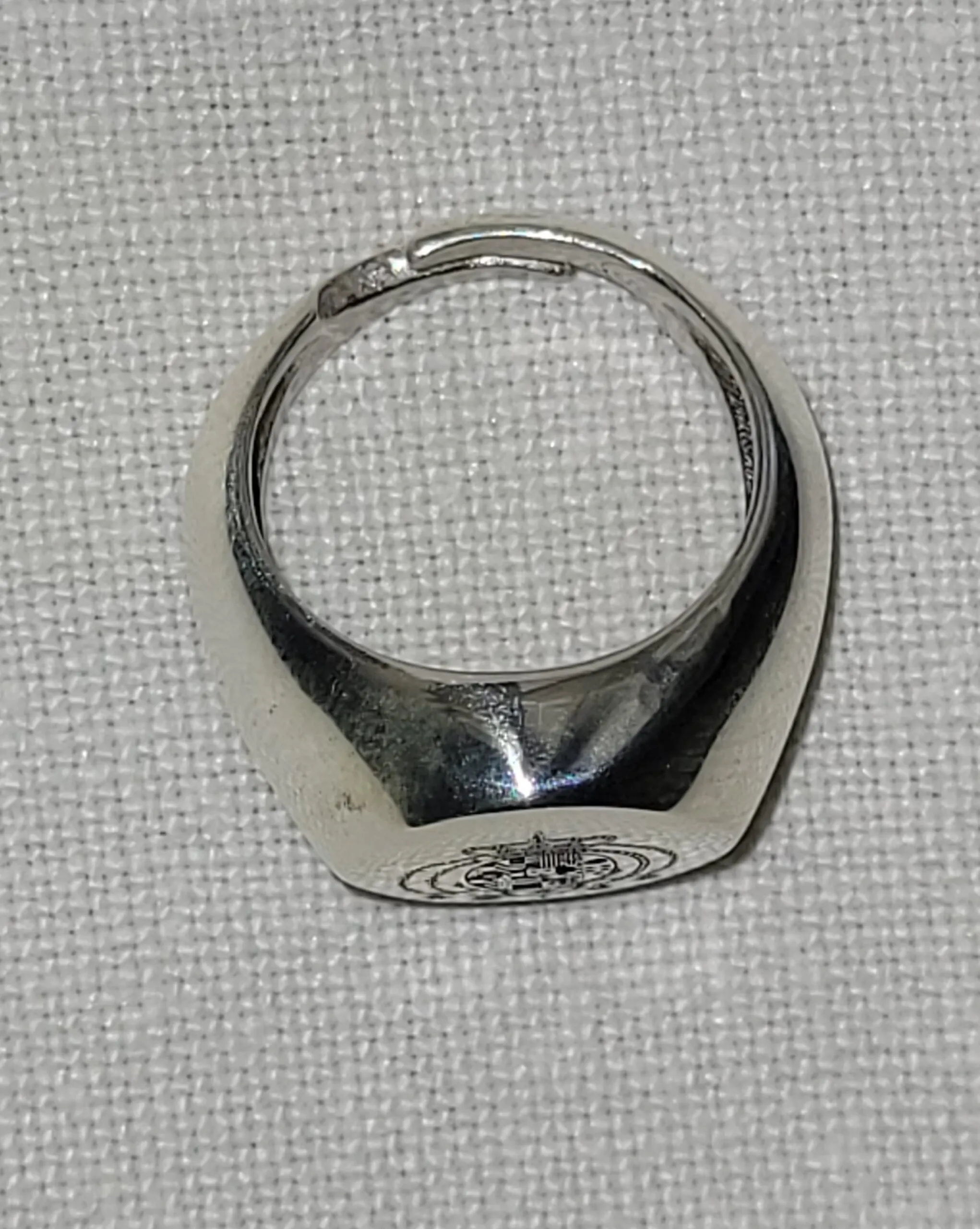 Anello Regolabile del Regno delle due Sicilie stemma base Ovale in Argento titolo 925 Unisex - immagine 4