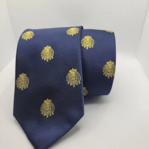 CRAVATTA REGNO DELLE DUE SICILIE  MULTI STEMMI RICAMATI SU COLORE BLU BOTTEGA