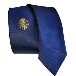 CRAVATTA REGNO DELLE DUE SICILIE  STEMMA RICAMATO UNICO SU COLORE BLU BOTTEGA