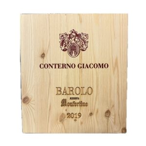 Cassetta in Legno da 3 Bottiglie Vuota Conterno Giacomo Barolo Monfortino 2019