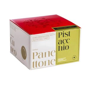 Panettone farcito con crema al pistacchio Senza glutine kg 0,600 – Pasticceria Cuneo