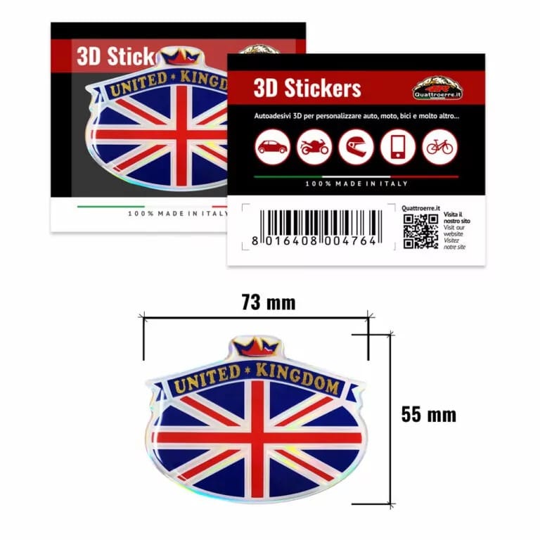 Adesivo 3D Stemma UK - immagine 3