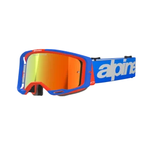 Occhiali Cross Alpinestars Vision 8 Wordmark Goggle – Blu Arancione Rosso