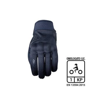 Guanti Moto Estivi Tessuto Five Globe Nero