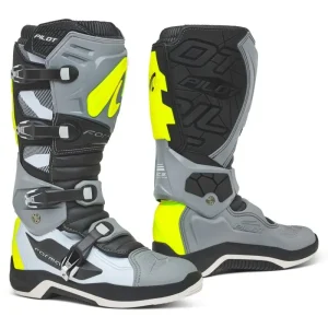 STIVALI CROSS FORMA PILOT – GRIGIO/BIANCO/GIALLO FLUO